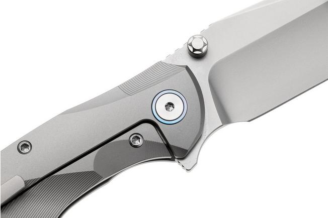 Afbeelding voor Remette RT-Cool Whale Frame Lock RTCL-T1 Bead Blasted M390, Bead Blasted Titanium, zakmes