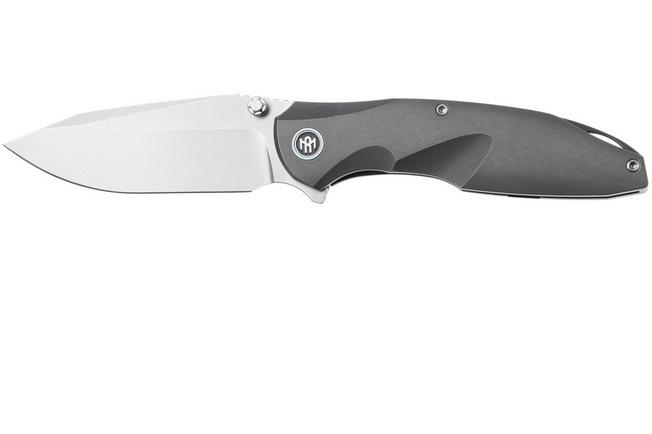 Afbeelding voor Remette RT-Cool Whale Frame Lock RTCL-T2 Bead Blasted M390, Gray Anodized Titanium, zakmes