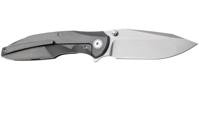 Afbeelding voor Remette RT-Cool Whale Frame Lock RTCL-T2 Bead Blasted M390, Gray Anodized Titanium, zakmes