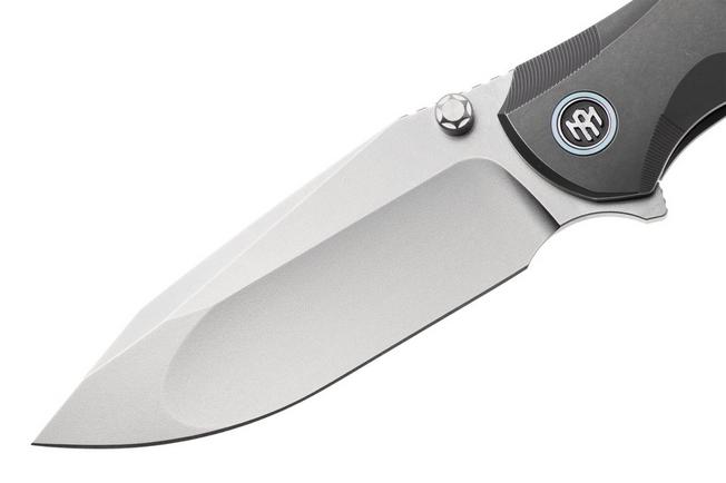Afbeelding voor Remette RT-Cool Whale Frame Lock RTCL-T2 Bead Blasted M390, Gray Anodized Titanium, zakmes