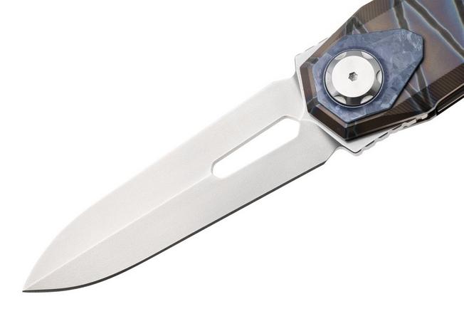 Afbeelding voor Remette RT-Infinite Power Pivot Liner Lock RTIP-L Bead Blasted M390, Flamed Titanium, zakmes
