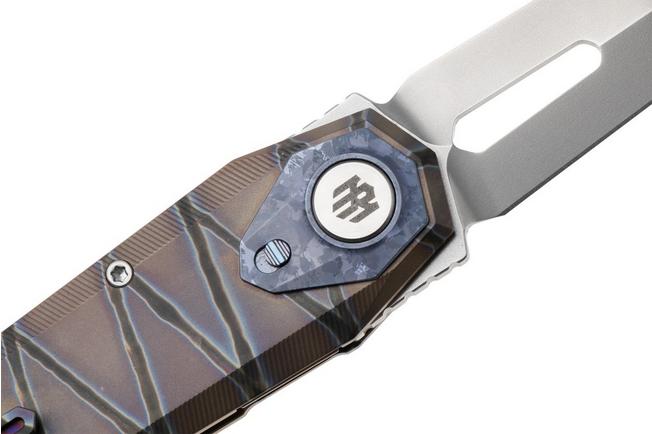 Afbeelding voor Remette RT-Infinite Power Pivot Liner Lock RTIP-L Bead Blasted M390, Flamed Titanium, zakmes