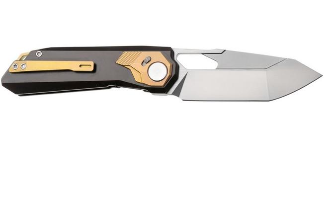 Afbeelding voor Remette RT-Peregrine Falcon Pivot Liner Lock RTT1-BX Two-Tone M390, Brown Gold Titanium, zakmes