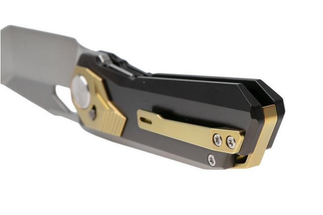 Afbeelding voor Remette RT-Peregrine Falcon Pivot Liner Lock RTT1-BX Two-Tone M390, Brown Gold Titanium, zakmes