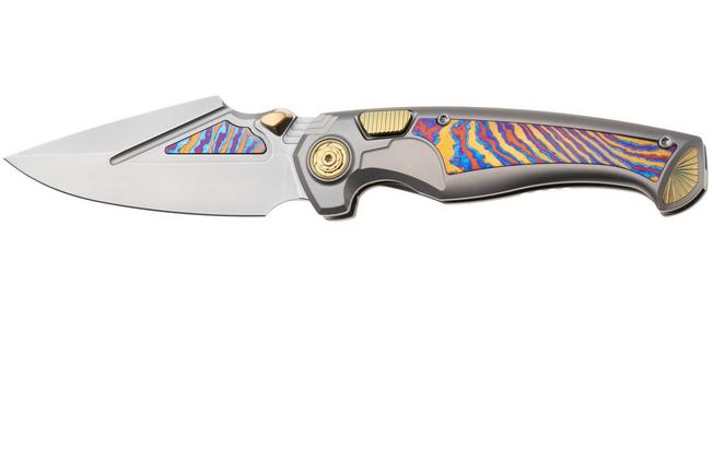 Afbeelding voor Remette RT-Scepter Pivot Frame Lock SCPT-A Bead Blasted M390, Bead Blasted Titanium, Timascus, zakmes