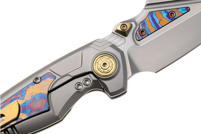 Afbeelding voor Remette RT-Scepter Pivot Frame Lock SCPT-A Bead Blasted M390, Bead Blasted Titanium, Timascus, zakmes