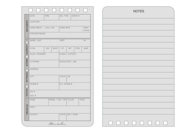Afbeelding voor Rite in the Rain Field Interview Notebook 104, 3" x 5", Black, politie notitieboek