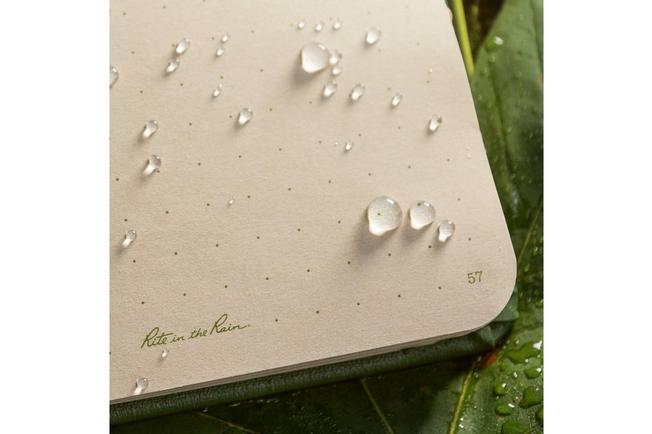 Afbeelding voor Rite in the Rain Hard Cover Book Outdoor Journal 1720G-M, 4 1/4" x 6 3/4", Green, Dot Grid, notitieboekje