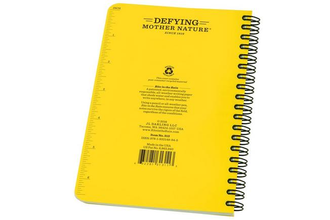 Afbeelding voor Rite in the Rain Level Notebook 313, 4 5/8" x 7", Yellow, notitieboek