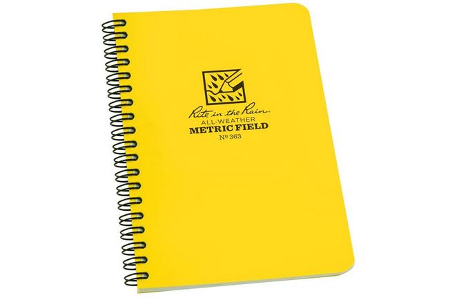 Afbeelding voor Rite in the Rain Metric Field Notebook 363, 4 5/8" x 7", Yellow, notitieboek