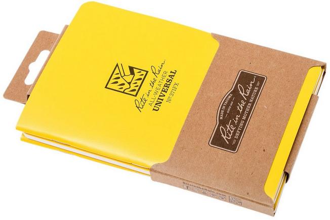 Rite in the Rain notebook 4 5/8 x 7 yellow, 3-piece, 371FX