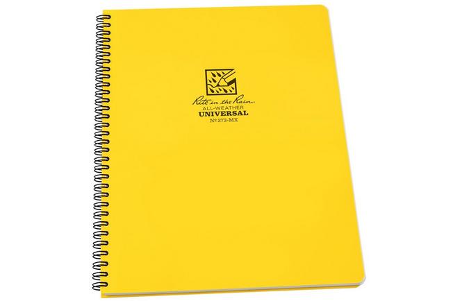 Afbeelding voor Rite in the Rain Side Spiral Notebook 373-MX 8 1/2" x 11", Yellow, notitieboek