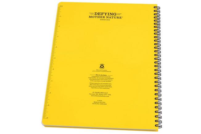 Afbeelding voor Rite in the Rain Side Spiral Notebook 373-MX 8 1/2" x 11", Yellow, notitieboek