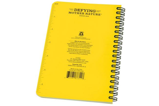 Afbeelding voor Rite in the Rain Universal Spiral Notebook 373, 4 5/8" x 7", Yellow, notitieboek
