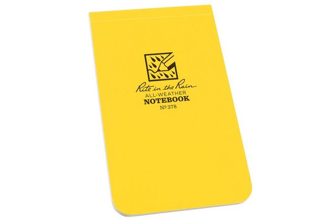Afbeelding voor Rite in the Rain Soft Cover Top Bound Notebook 378, 3 1/4" x 5 1/4", Yellow, notitieboekje