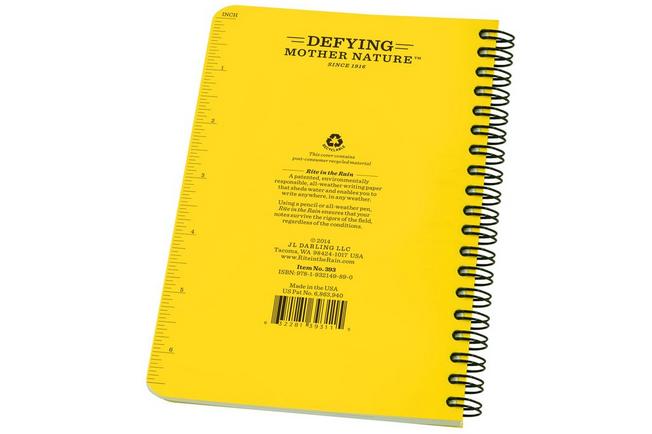 Afbeelding voor Rite in the Rain Journal Notebook 393, 4 5/8" x 7", Yellow, notitieboek