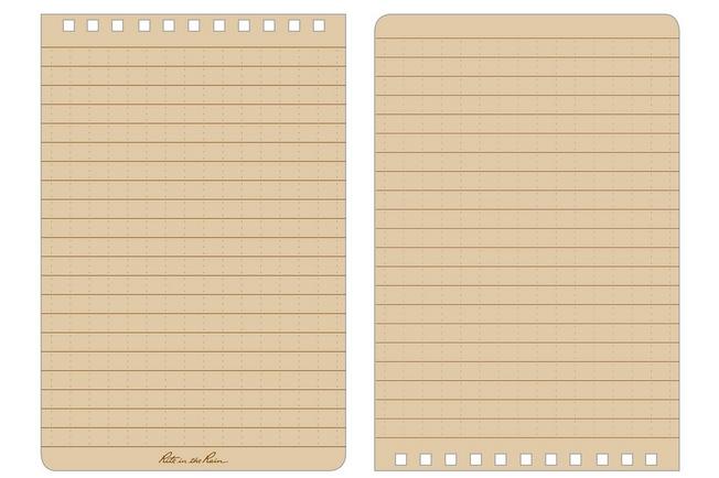 Afbeelding voor Rite in the Rain Top Spiral Notebook 446, 4" x 6", Brown, notitieboekje