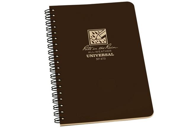 Afbeelding voor Rite in the Rain Universal Spiral Notebook 473, 4 5/8" x 7", Brown, notitieboek