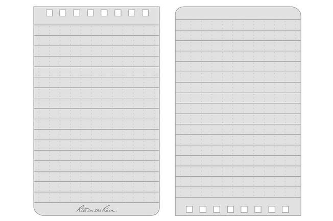 Afbeelding voor Rite in the Rain Top Spiral Notebook 735, 3" x 5", Black, notitieboekje