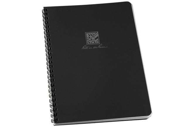 Afbeelding voor Rite in the Rain Side Spiral Notebook 773DG-LG 6 5/8" x 8 1/2", Black, Dot Grid, notitieboek