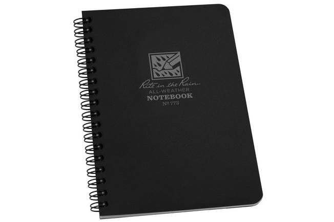 Afbeelding voor Rite in the Rain Universal Spiral Notebook 773, 4 5/8" x 7", Black, notitieboek