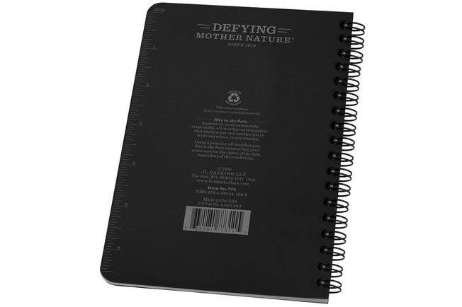 Afbeelding voor Rite in the Rain Universal Spiral Notebook 773, 4 5/8" x 7", Black, notitieboek