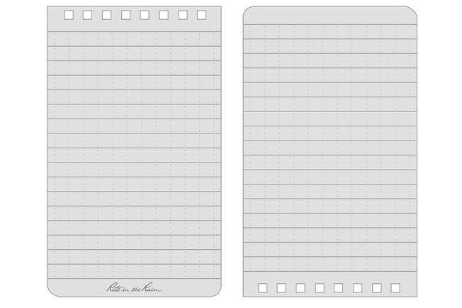 Afbeelding voor Rite in the Rain Top Spiral Notebook 835, 3" x 5", Gray, notitieboekje