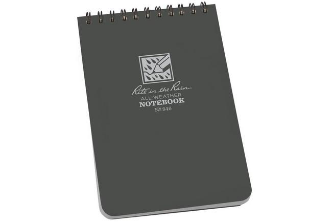 Afbeelding voor Rite in the Rain Top Spiral Notebook 846, 4" x 6", Grey, notitieboek