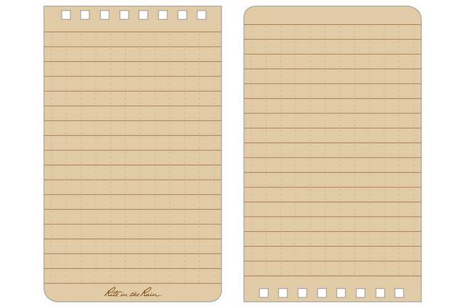 Afbeelding voor Rite in the Rain Top Spiral Notebook 935T, 3" x 5", Tan, notitieboekje