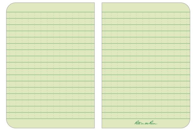 Afbeelding voor Rite in the Rain Soft Cover Book 954, 3 1/2" x 5", Green, notitieboekje