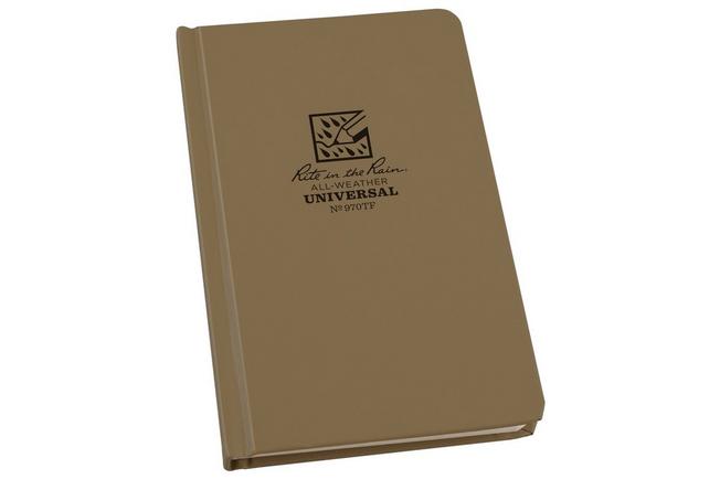 Afbeelding voor Rite in the Rain Universal Hard Cover Book 970TF, 4 3/4" x 7 1/2", Tan, notitieboek