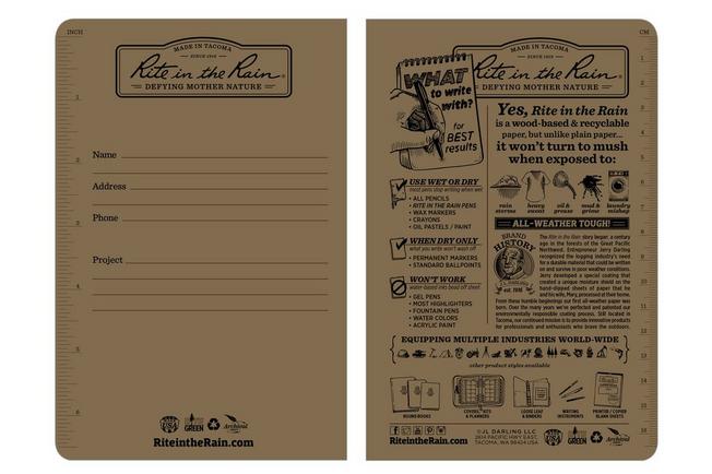 Afbeelding voor Rite in the Rain Universal Stapled Notebooks 971TFX, 4 5/8" x 7", Tan, set van 3 notitieboekjes