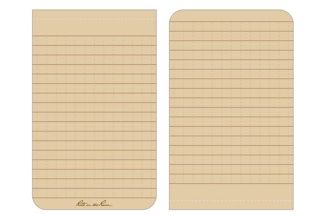 Afbeelding voor Rite in the Rain Soft Cover Top Bound Notebook 978T, 3 1/4" x 5 1/4", Tan, notitieboekje