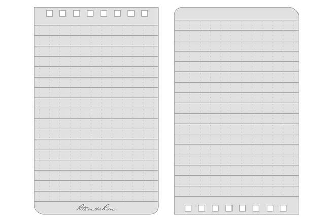 Afbeelding voor Rite in the Rain Top Spiral Bilingual Notebook OR35BL, 3" x 5", Orange, notitieboekje