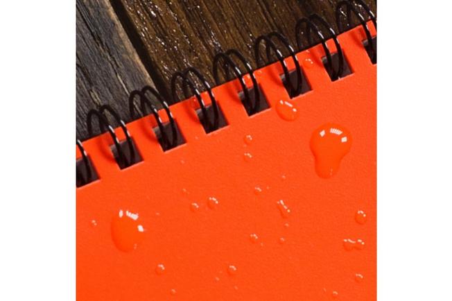 Afbeelding voor Rite in the Rain Top Spiral Bilingual Notebook OR35BL, 3" x 5", Orange, notitieboekje