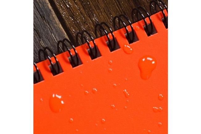 Afbeelding voor Rite in the Rain Top Spiral Notebook OR35, 3" x 5", Orange, notitieboekje
