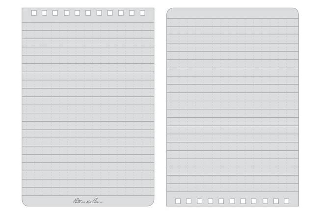 Afbeelding voor Rite in the Rain Top Spiral Notebook OR46, 4" x 6", Orange, notitieboek