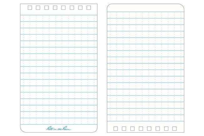 Afbeelding voor Rite in the Rain Top Spiral Bilingual Notebook YE35BL, 3" x 5", Yellow, notitieboekje