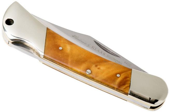 Image for Robert Klaas Monolith 3000 Lockback 110mm Maple Wood 1997-460 hunting knife