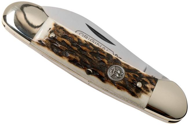 Robert Klaas Beer Canoe 95mm Stag horn 2506-K-251 pocket knife