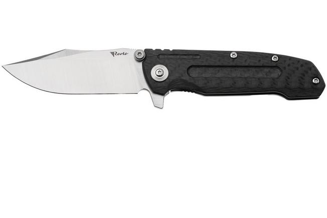 Afbeelding voor Reate District 9 V2, 9DV2-BE-SAT-TI-SAT, Satin 154CM, Bead Blasted Titanium/Carbon Fiber zakmes