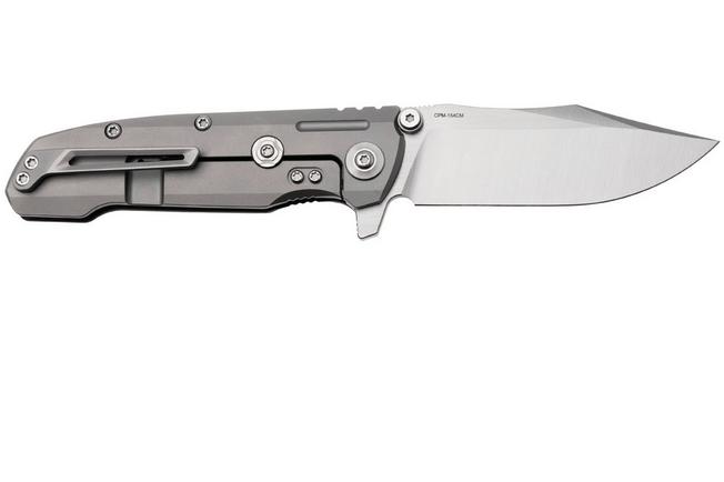 Afbeelding voor Reate District 9 V2, 9DV2-BE-SAT-TI-SAT, Satin 154CM, Bead Blasted Titanium/Carbon Fiber zakmes