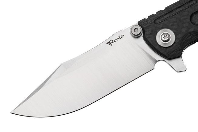 Afbeelding voor Reate District 9 V2, 9DV2-BE-SAT-TI-SAT, Satin 154CM, Bead Blasted Titanium/Carbon Fiber zakmes