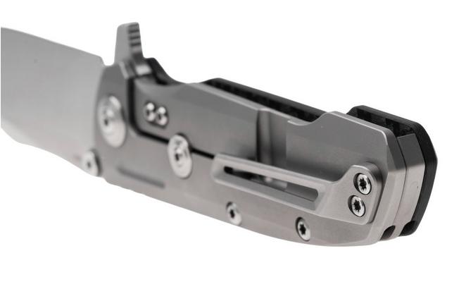 Afbeelding voor Reate District 9 V2, 9DV2-BE-SAT-TI-SAT, Satin 154CM, Bead Blasted Titanium/Carbon Fiber zakmes