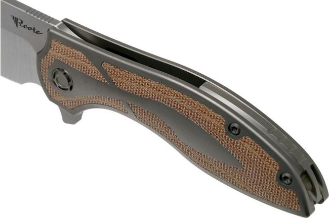 Bild für Reate Iron Flipper Brown Micarta, Beadblast Screws Taschenmesser