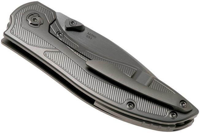 Image for Reate Iron Thumbstuds Green Micarta, Beadblast Screws pocket knife