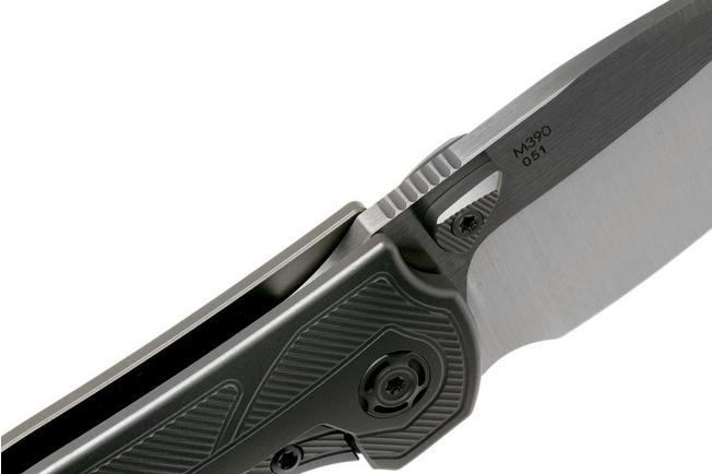 Image for Reate Iron Thumbstuds Green Micarta, Beadblast Screws pocket knife