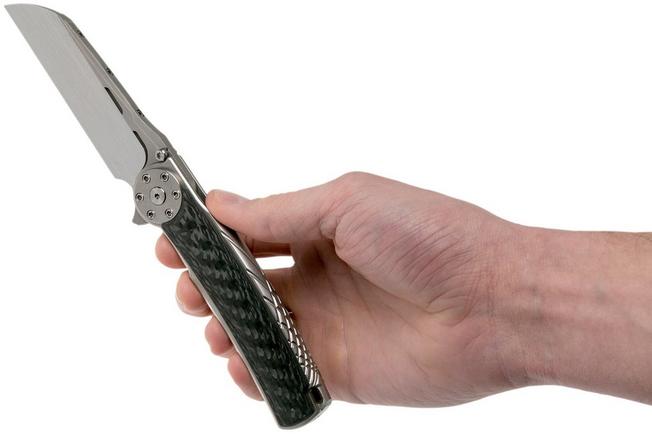 Imagen para Reate JACK 2.0 carbonfiber Wirewheel, M390 Handrubbed navaja con peine