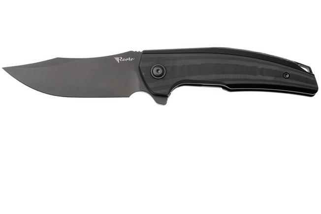 Afbeelding voor Reate Jack Jr. JJR-BL-DLC-AL-BL, Black DLC CPM S30V, Black Aluminum / Carbon Fiber zakmes