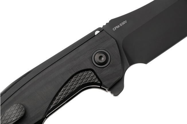 Afbeelding voor Reate Jack Jr. JJR-BL-DLC-AL-BL, Black DLC CPM S30V, Black Aluminum / Carbon Fiber zakmes